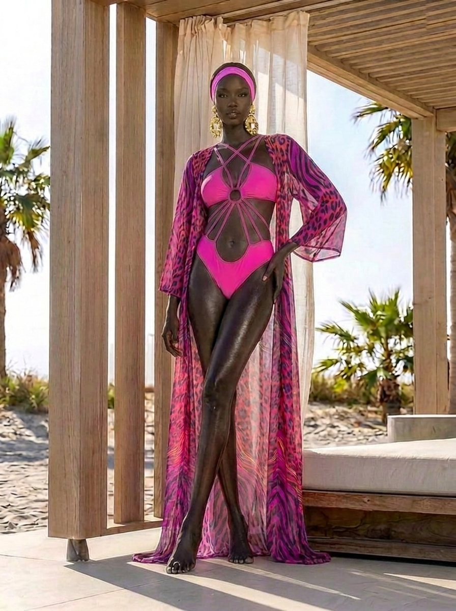 The Villa Noir Mondrian Kimono – keva J swimwear