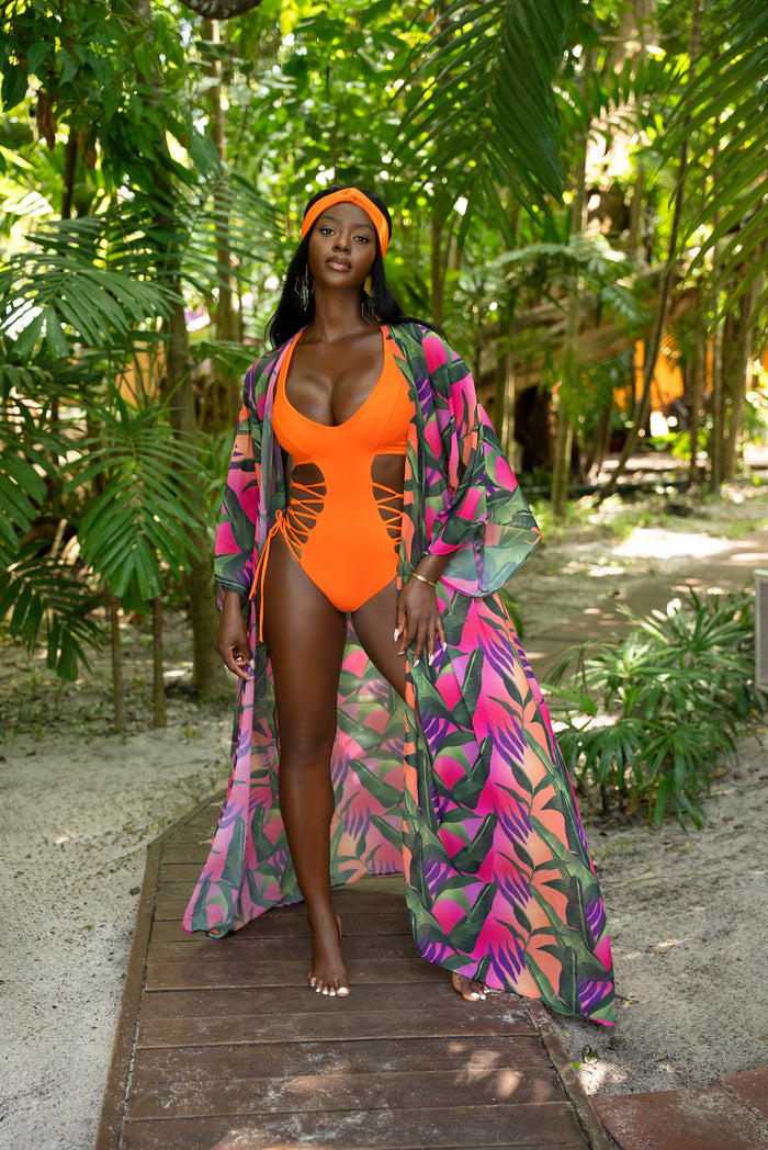 Tropical Fever Ombre  Mondrian Kimono