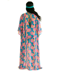 The Tropical Oasis Mondrian Kimono