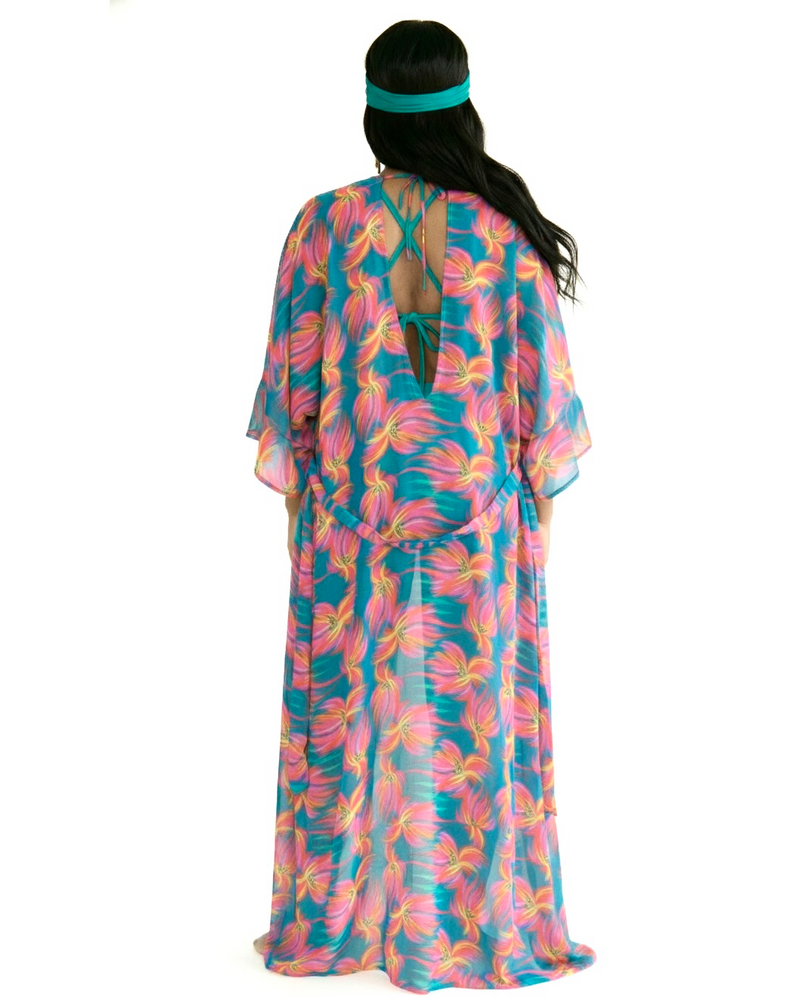 The Tropical Oasis Mondrian Kimono