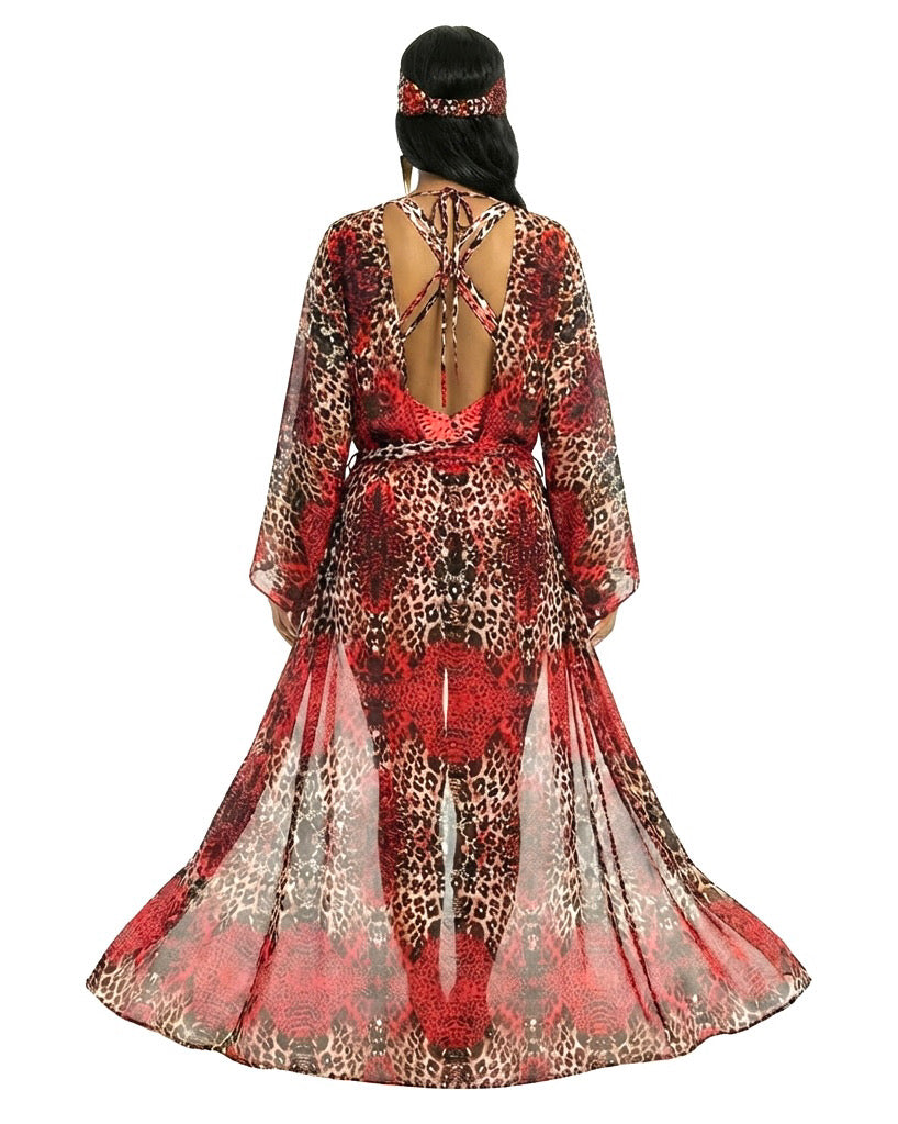 The Crimson Mirage Mondrian Kimono