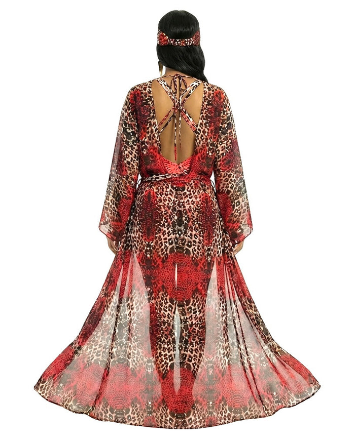 The Crimson Mirage Mondrian Kimono