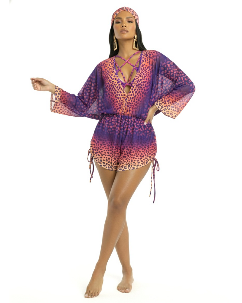 The Electric Cheetah Hanover Mesh Romper