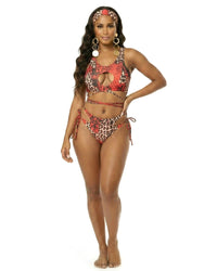 Crimson Mirage Carena Wrap String Bikini