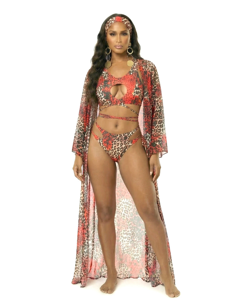 Crimson Mirage Carena Wrap String Bikini