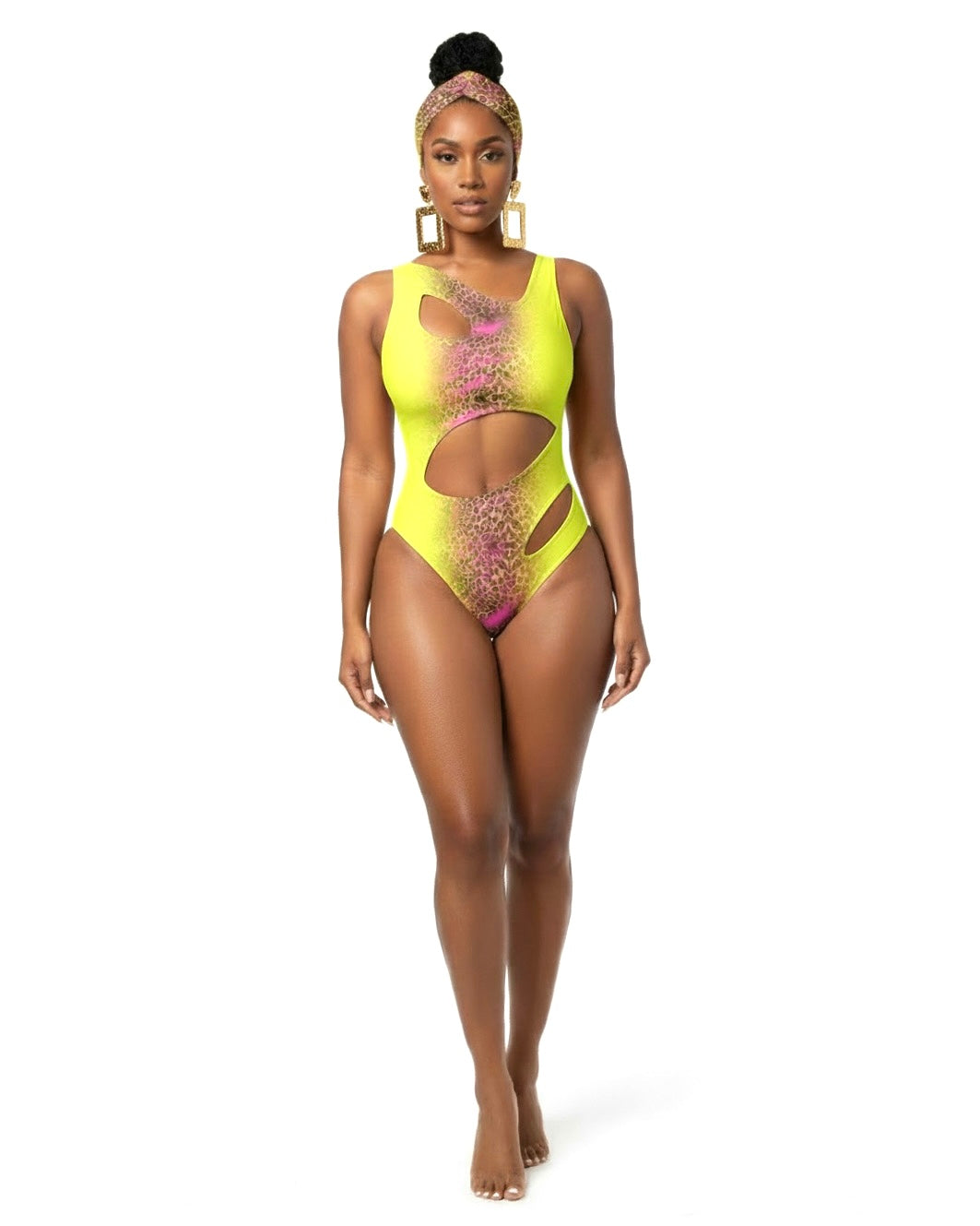 The Neon Leopard Print Rema Monikini