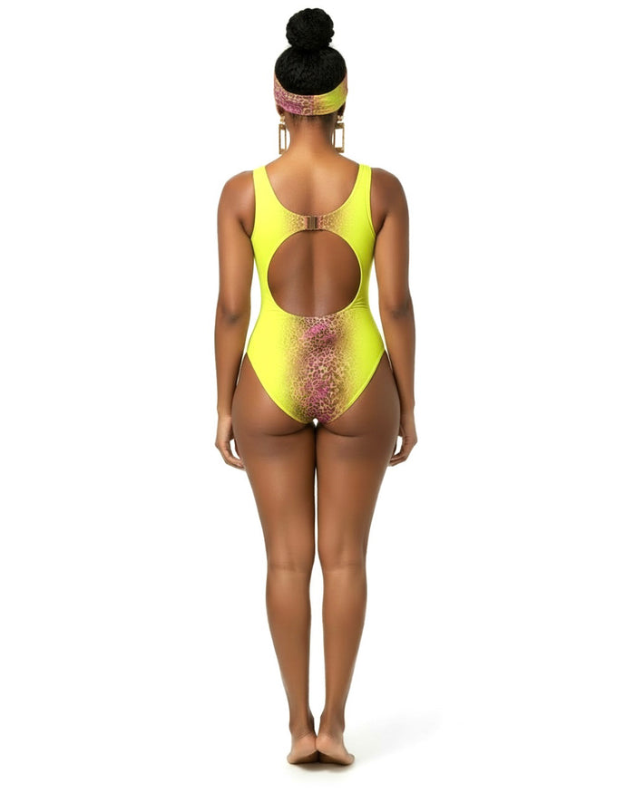 The Neon Leopard Print Rema Monikini