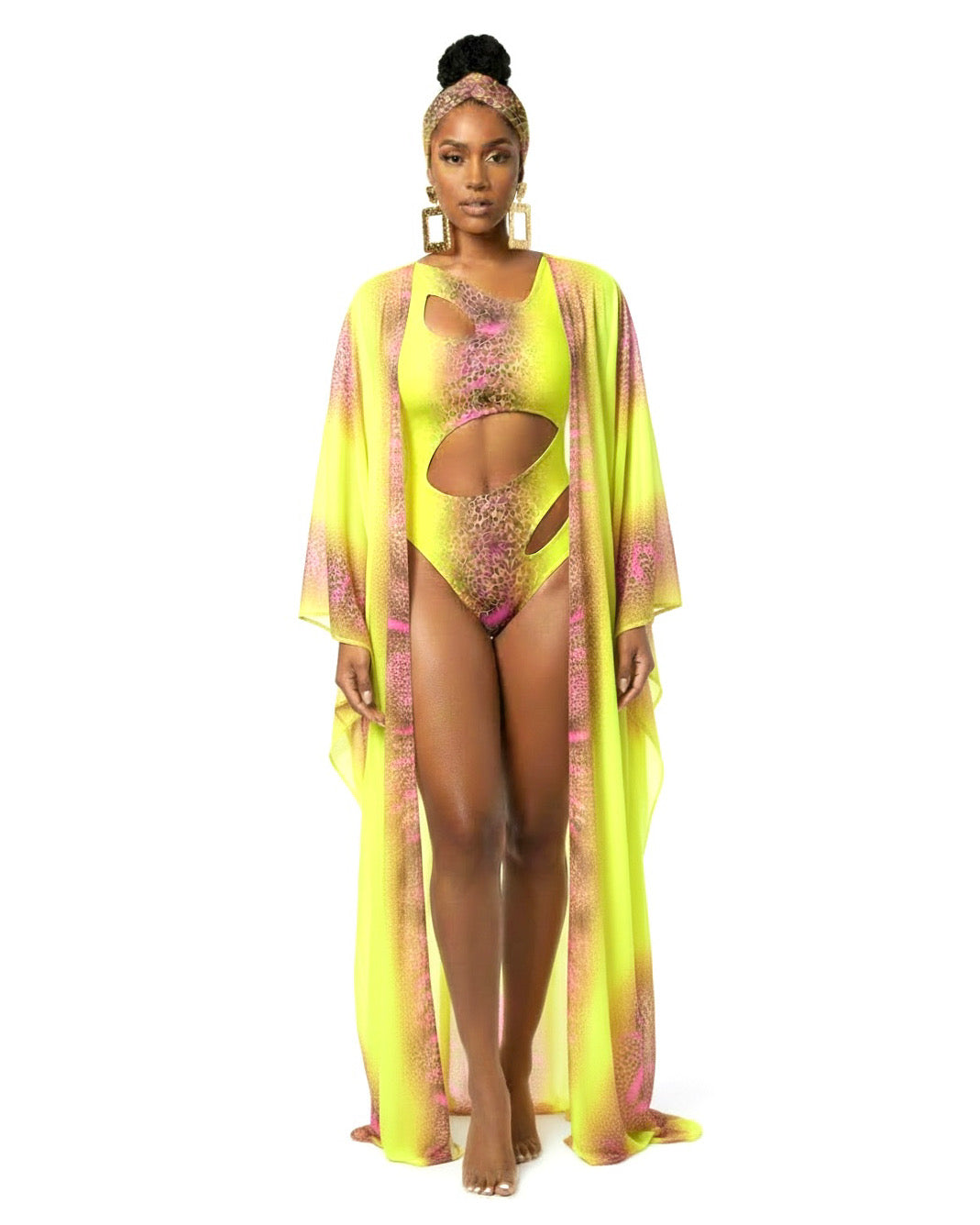 The Neon Leopard Print Rema Monikini