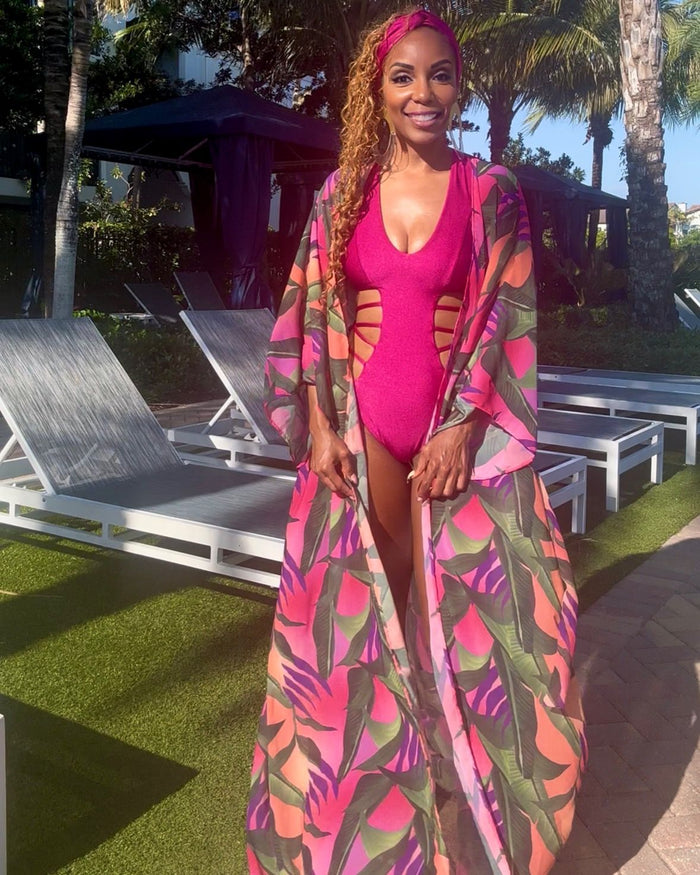 Tropical Fever Ombre  Mondrian Kimono