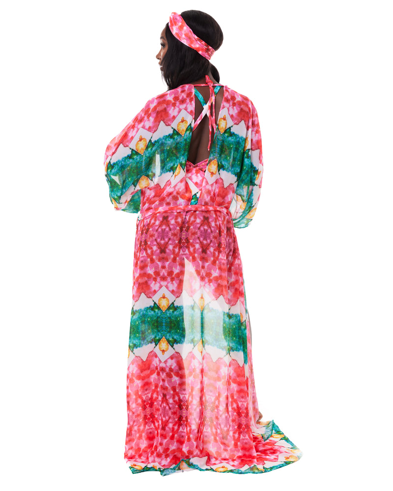 The Batik Floral Mondrian Kimono