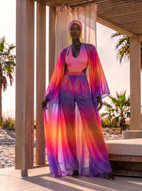 Saint Tropez Sunset Lacey Wrap Pants