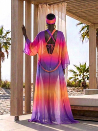 Saint Tropez Sunset Mondrian Kimono