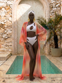 The Rosé Sorbet Mondrian Kimono