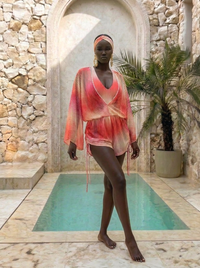 The Rosé Sorbet Hanover Mesh Romper