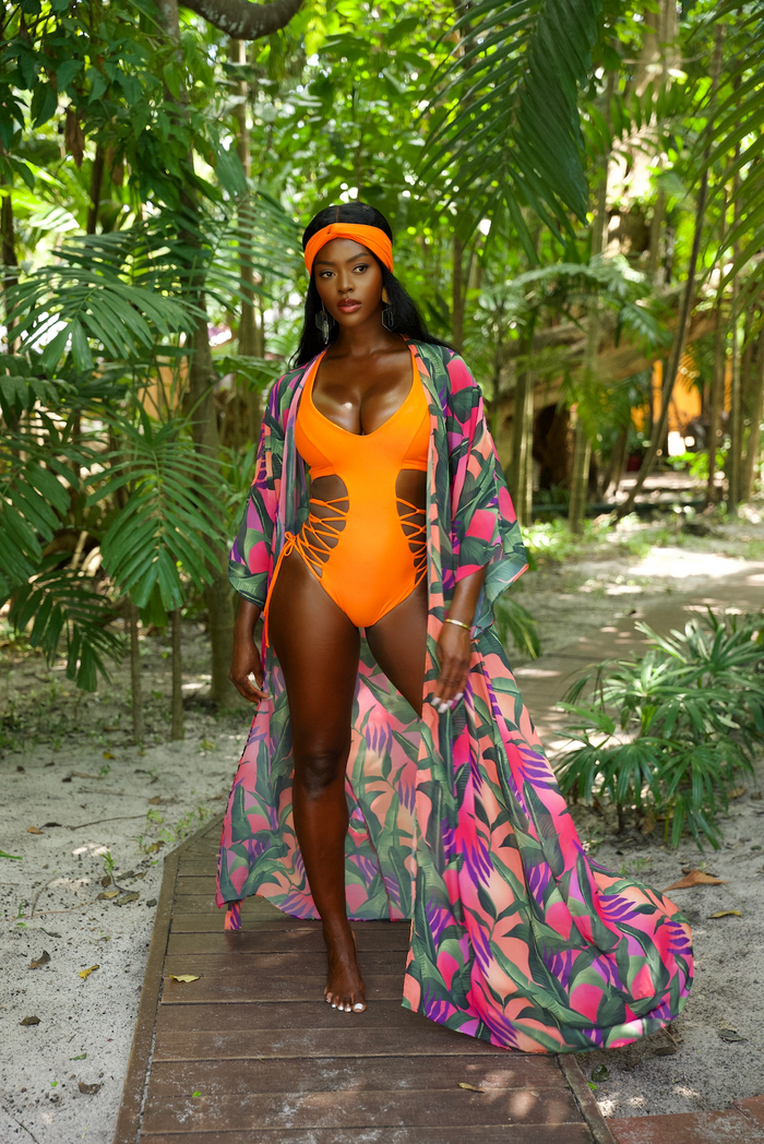 Tropical Fever Ombre  Mondrian Kimono